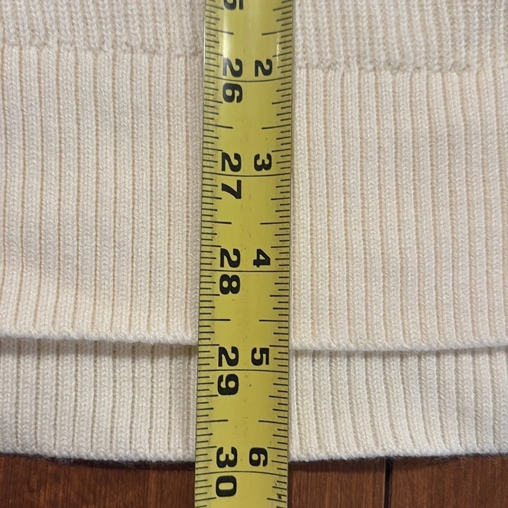 NWT Athleta Hanover Merino Blend V Neck Sweater Magnolia White Size 3X.